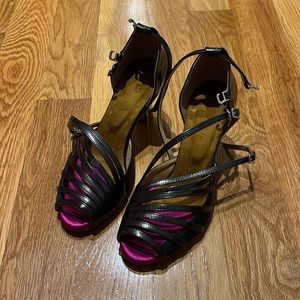 Dance heels with suede bottom - new